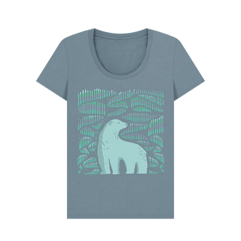 Stone Blue Printed T-shirt Front